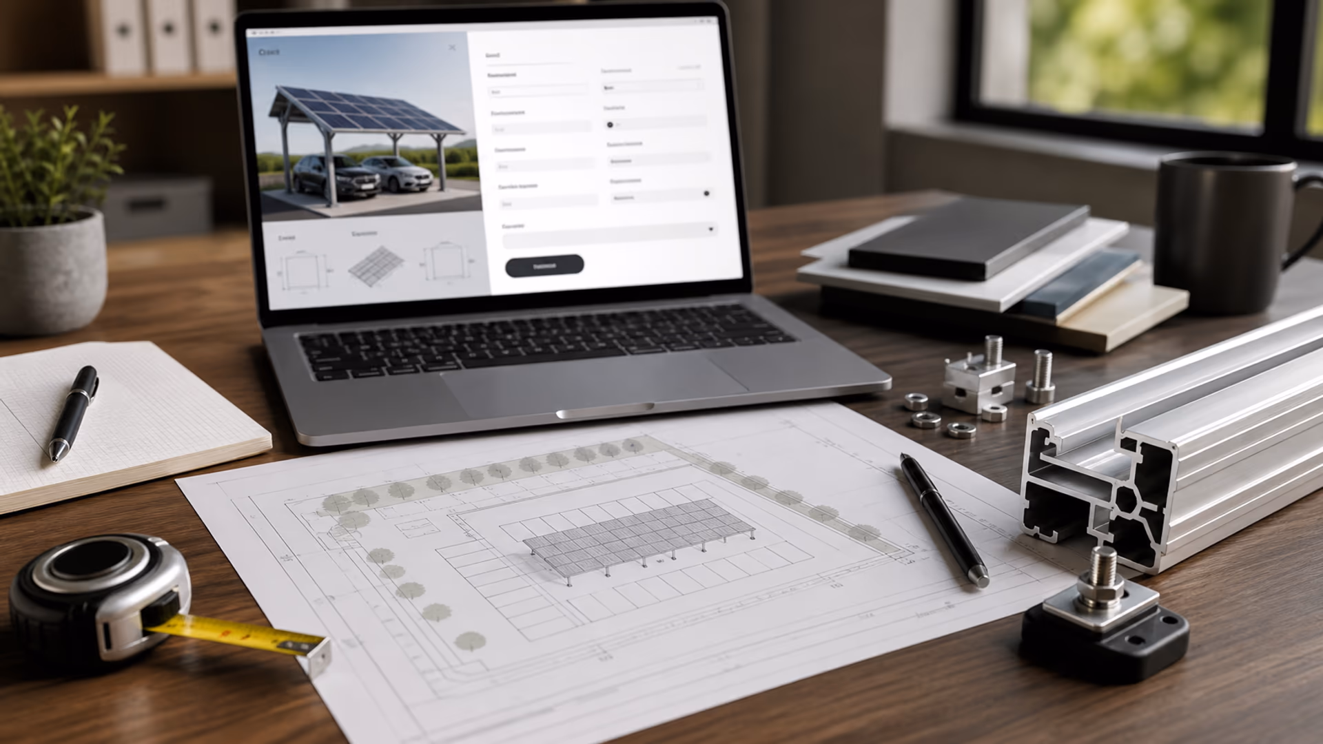 Dossier de devis pour projet de structure solaire sur-mesure